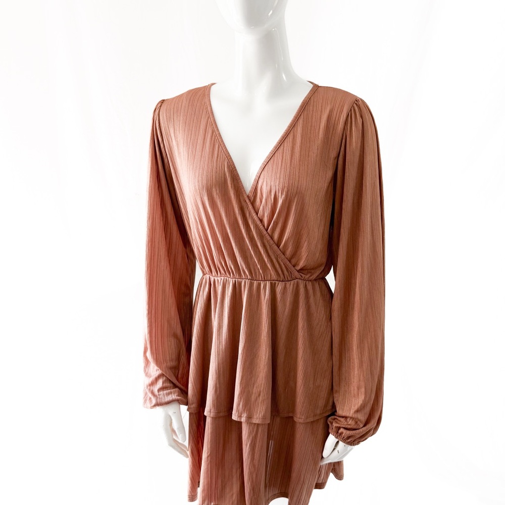 🍑 Peach Love California Boho Mini Dress 🌸 Rust | Size M
